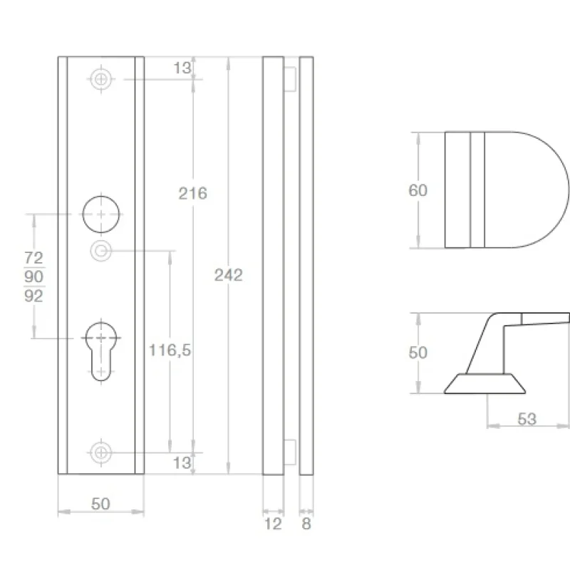 Klamka Alaska Premium F6, AR1XSBI12LA/KXXXXS - 3