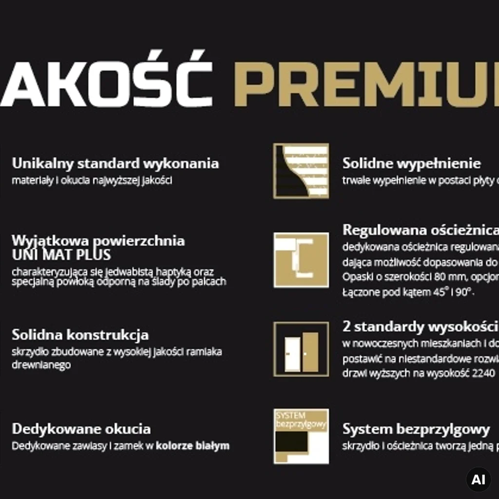 Drzwi Blanco Alto Wyższe, Drzwi wewnętrzne, POL-SKONE Blanco, POL-SKONE