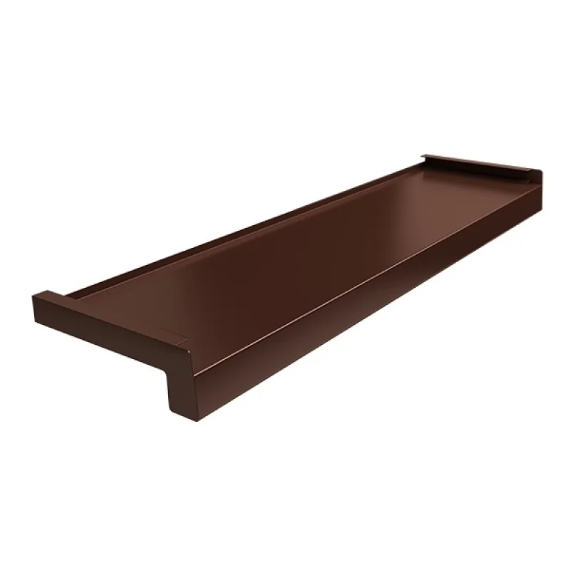 Parapet zewnętrzny stalowy Standard 100-400mm Brąz RAL 801