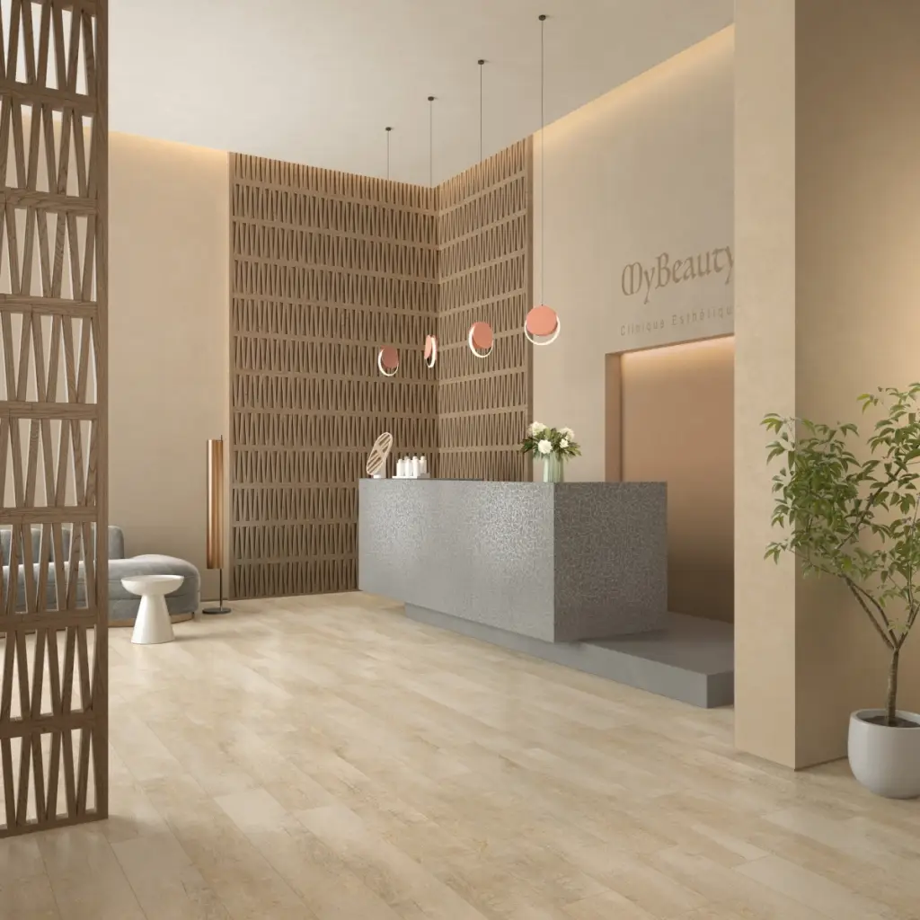 Panele winylowe SPC LVT Salento Beige 1286  Klasa 33 6 mm, 37751286, Podłoga winylowa, Creation 55 Rigid Acoustic 19 dB, Gerflor