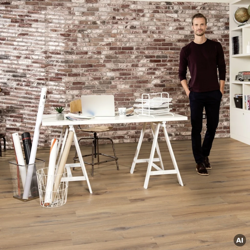 Panele winylowe SPC LVT Cedar Brown 6 mm Klasa 33, 37780850, Podłoga winylowa, Creation 55 Rigid Acoustic 19 dB, Gerflor