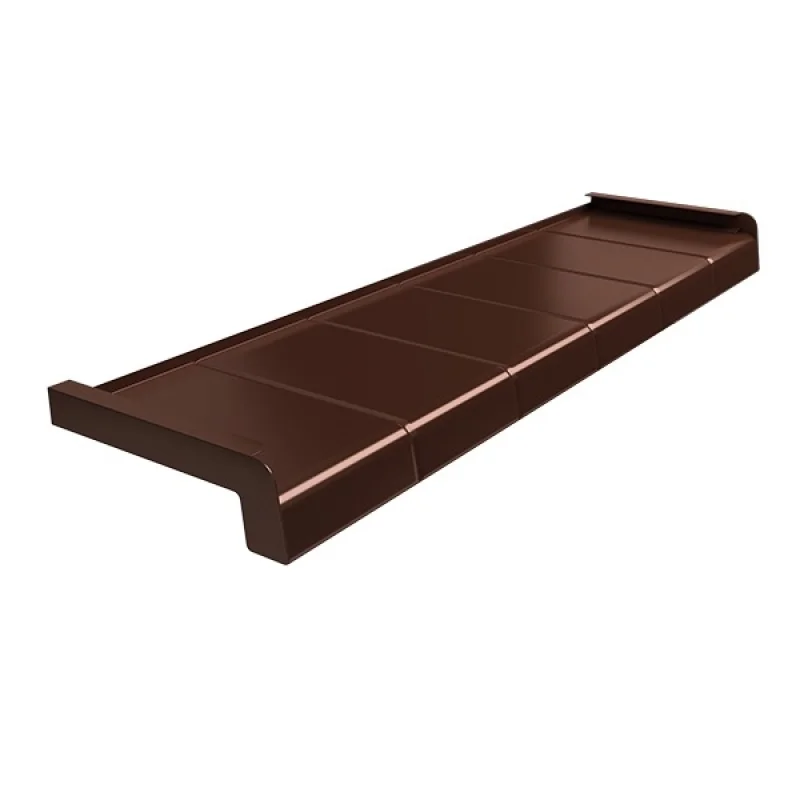 Parapet zewnętrzny Alupłytka 100-400mm Brąz RAL 8017, 800