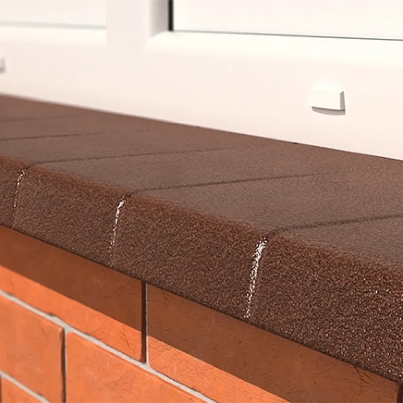 Parapet zewnętrzny Alupłytka 100-400mm Miedź Antyczna, 80