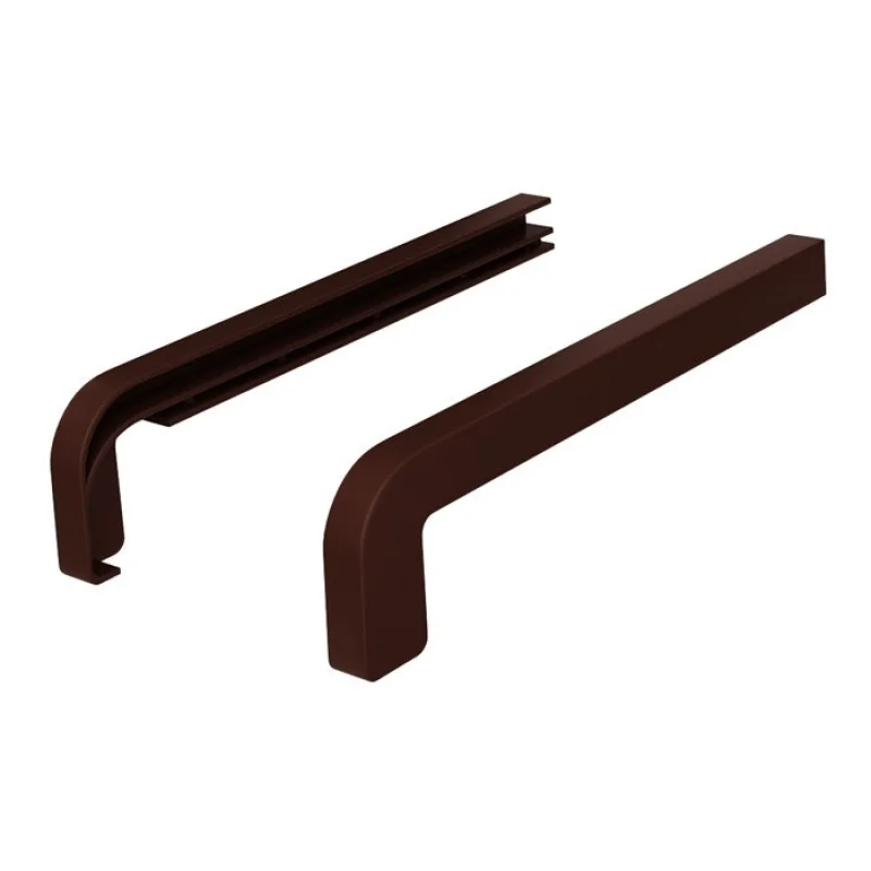 Zakończenia BRĄZOWE RAL 8017 300mm do parapetu zewnętrzne
