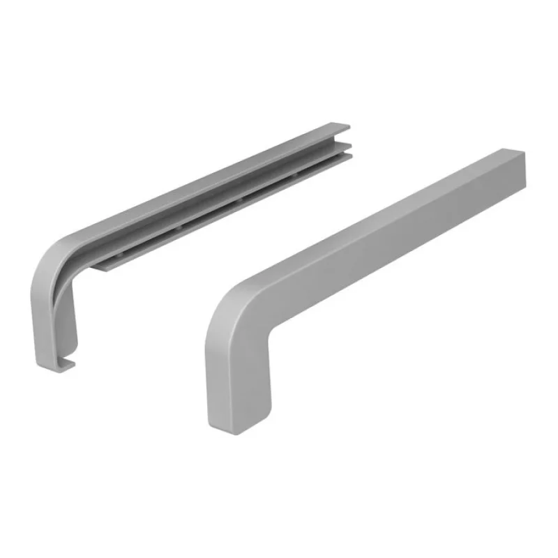 Zakończenia SREBRNE RAL 9006 300mm do parapetu zewnętrzneg