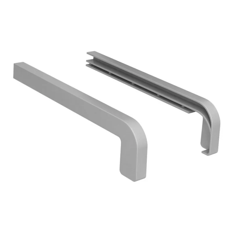 Zakończenia SREBRNE RAL 9006 300mm do parapetu zewnętrzneg