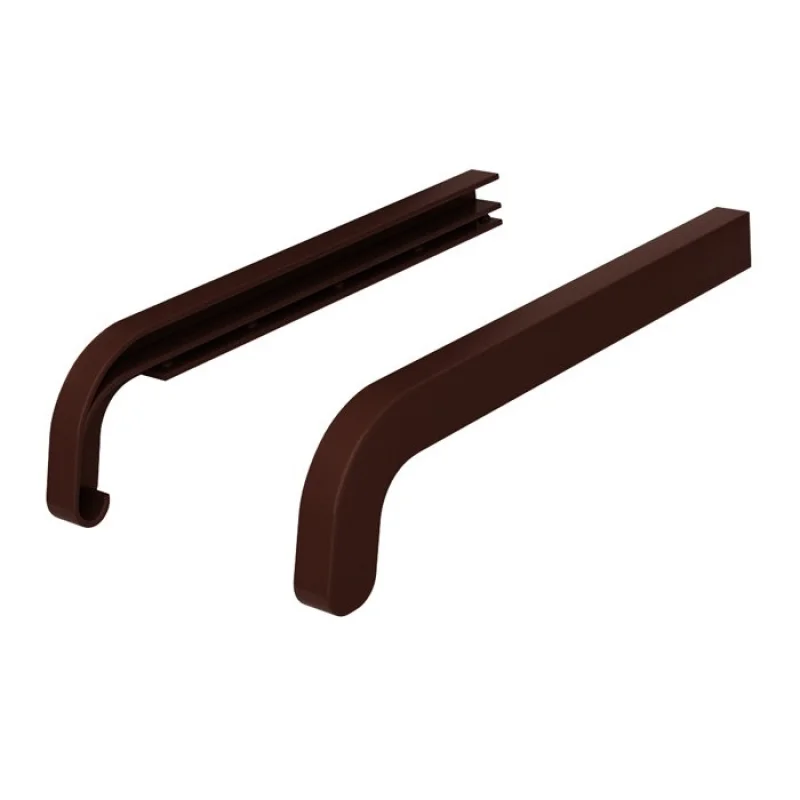 Zakończenia BRĄZOWE RAL 8017 350mm do parapetu zewnętrzne