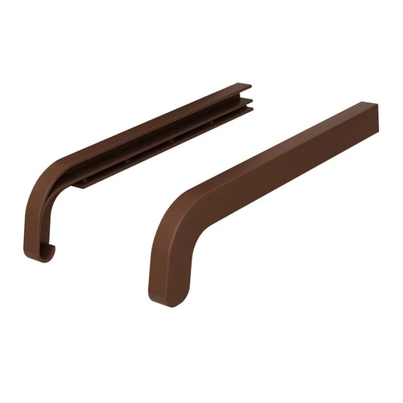 Zakończenia ORZECH RAL 8011 350mm do parapetu zewnętrznego