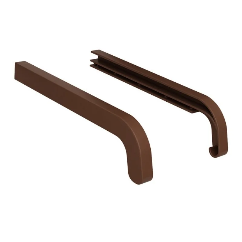 Zakończenia ORZECH RAL 8011 350mm do parapetu zewnętrznego