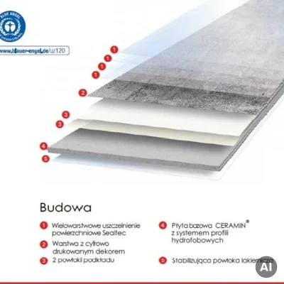 Panele winylowe LVT Avesuvius Anthracit Beton ciemny  51002 3.2 mm Klasa 34 TAK