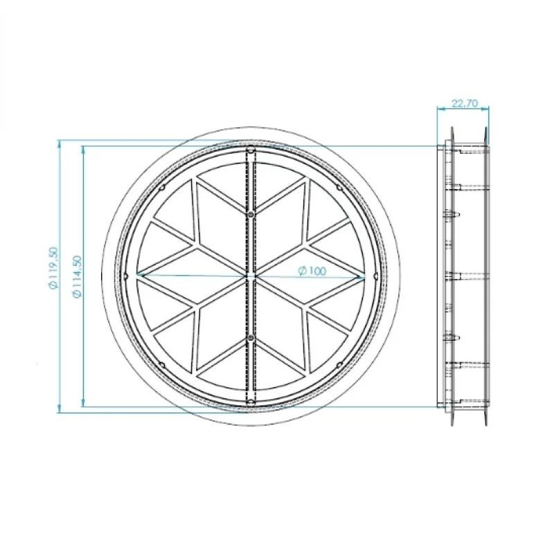 Klapa zwrotna BRF 125 do kanałów wentylacyjnych, 21621600 
