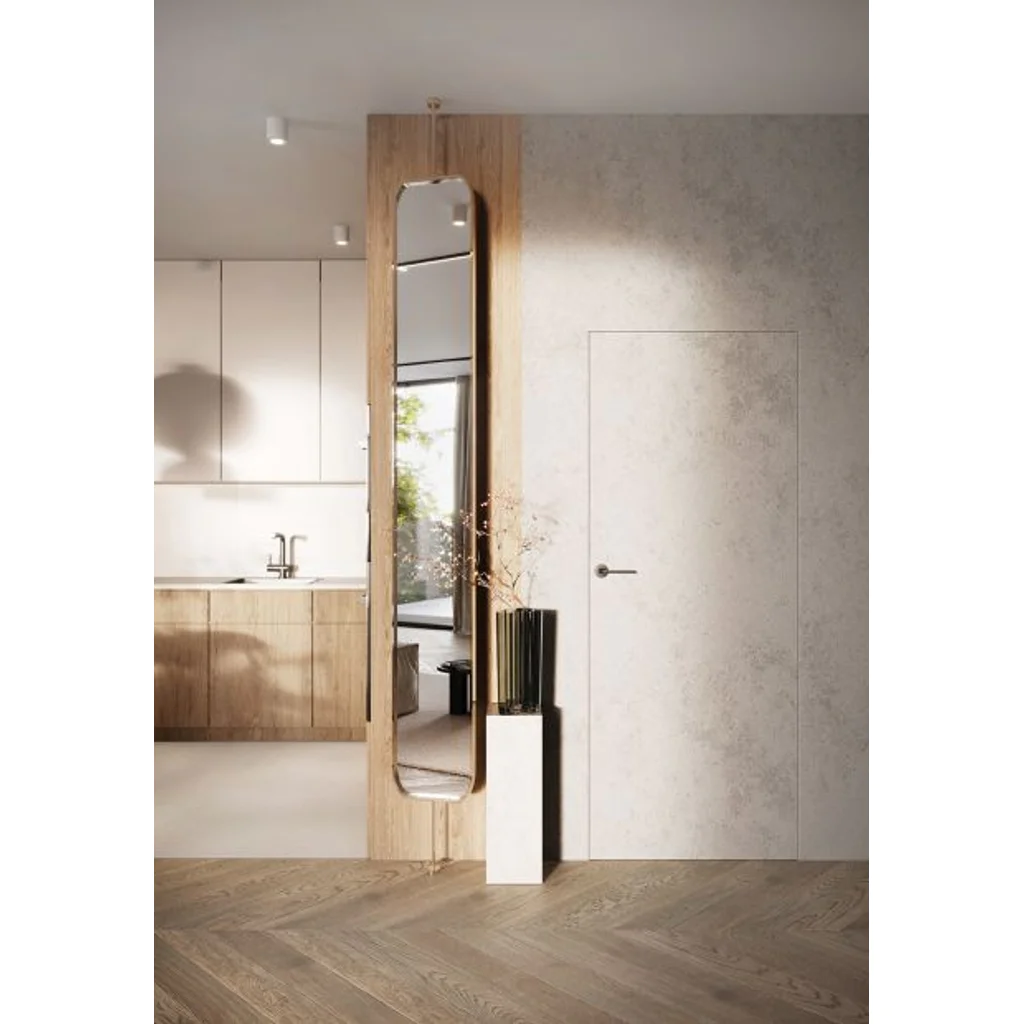 Drzwi ukryte Porta HIDE Bezprzylgowe (otwierane na zewnątrz) Prawe 80cm płyta, SPA1110P08LBP0A7V0O000, Drzwi wewnętrzne, PORTA HIDE, PORTA