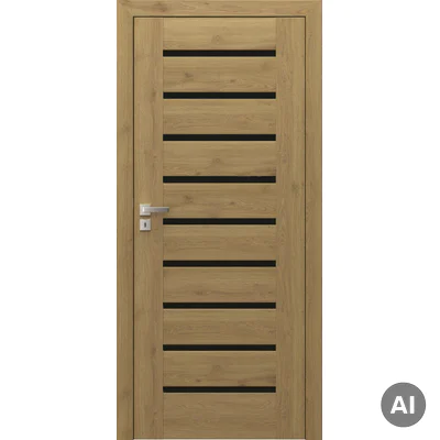 Drzwi Porta KONCEPT model A.9 z czarną szybą