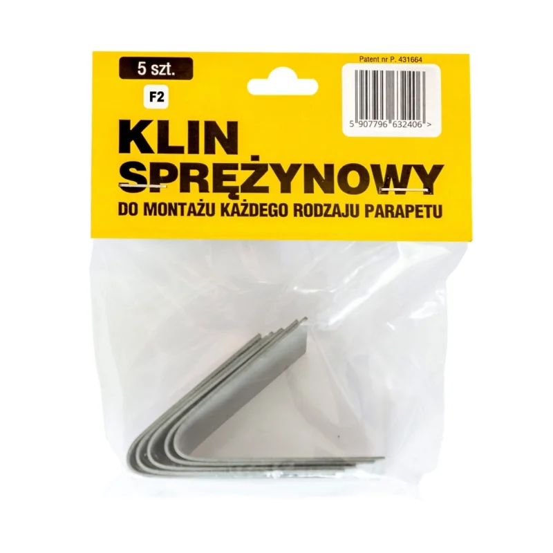 Kliny sprężynowe F2 podkładane do montażu parapetów 5sz