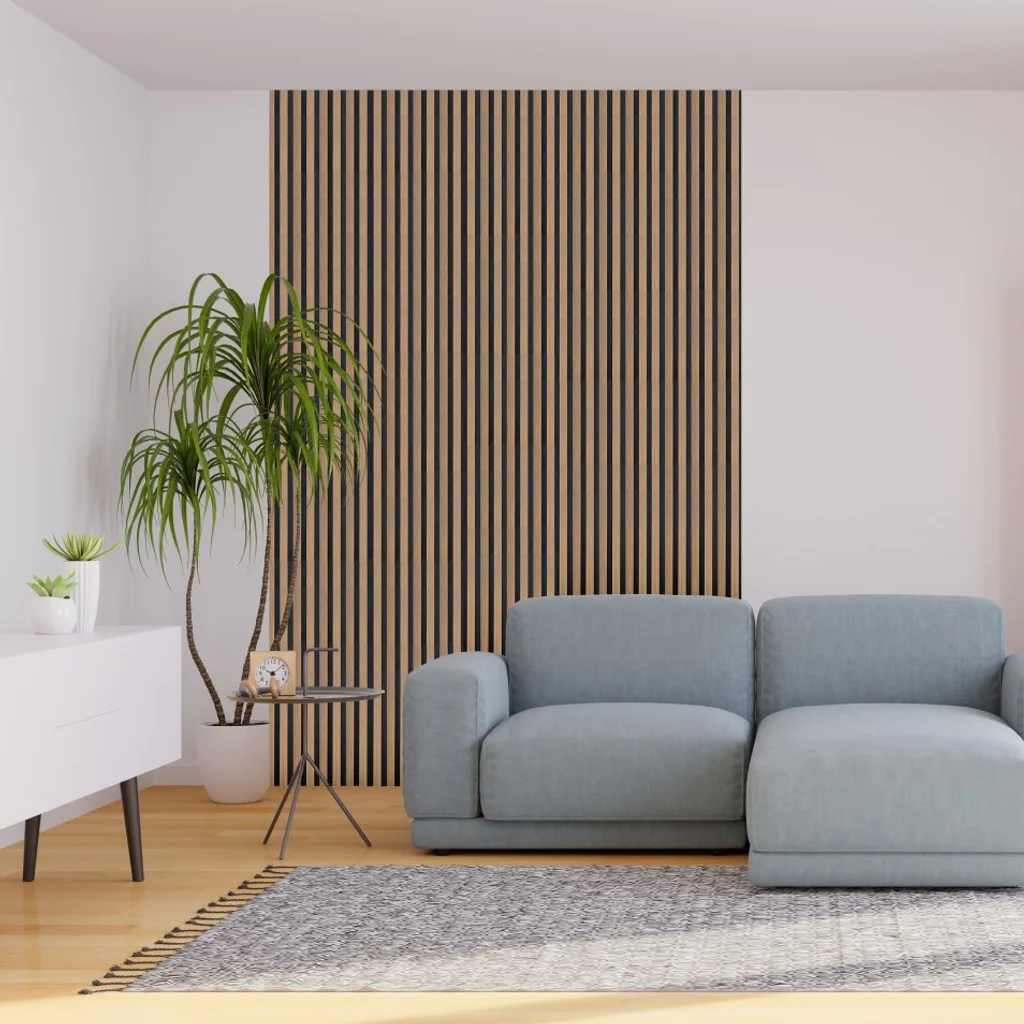 Lamele Akustyczne Dąb Naturalny Teak na Filcu L 248, 120043514, Lamele, Lamele akustyczne MDF, AGT
