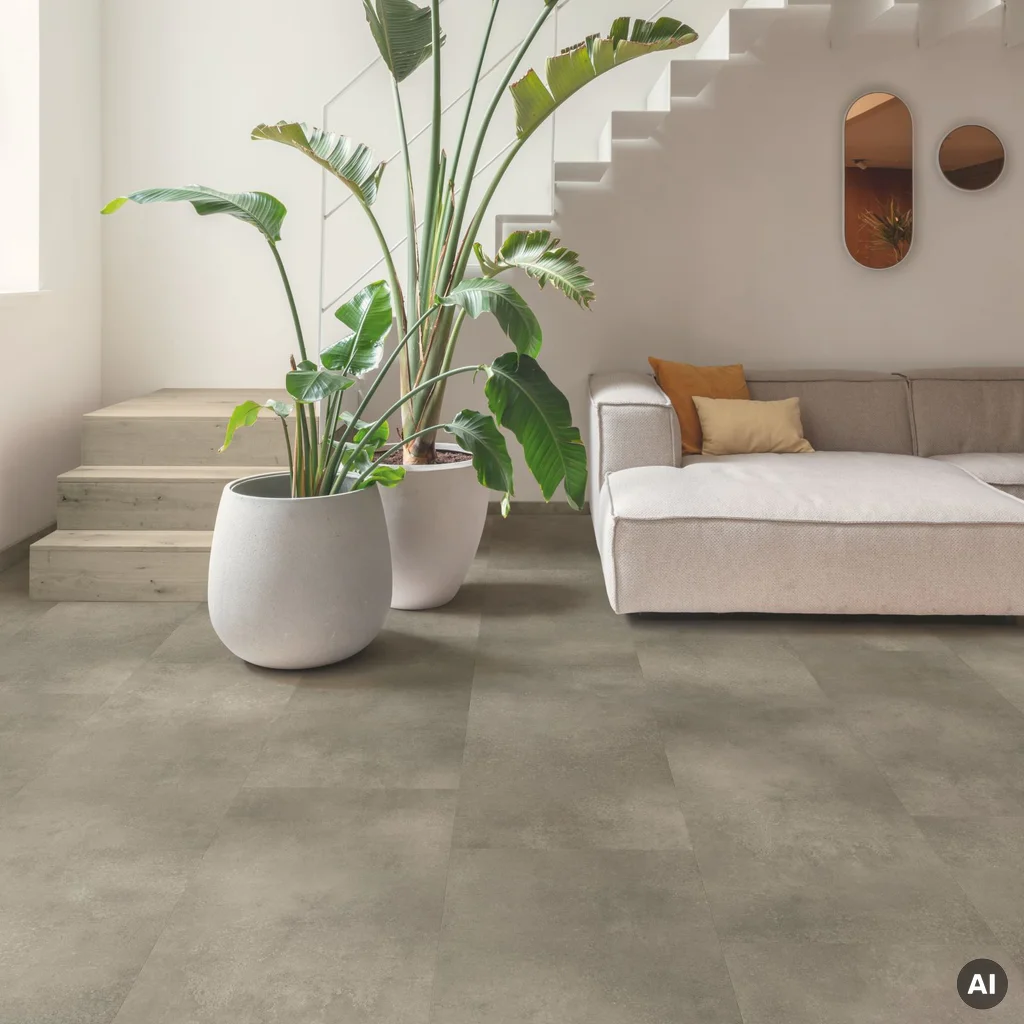 Panele winylowe SPC LVT z podkładem Beton Cloudy Klasa 33 6 mm TAK, AVMTU40273, Panele winylowe, Illume Click z podkładem, Quick-Step