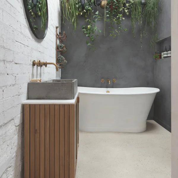 Panele winylowe SPC LVT z podkładem Beton Oyster Szary 6 mm