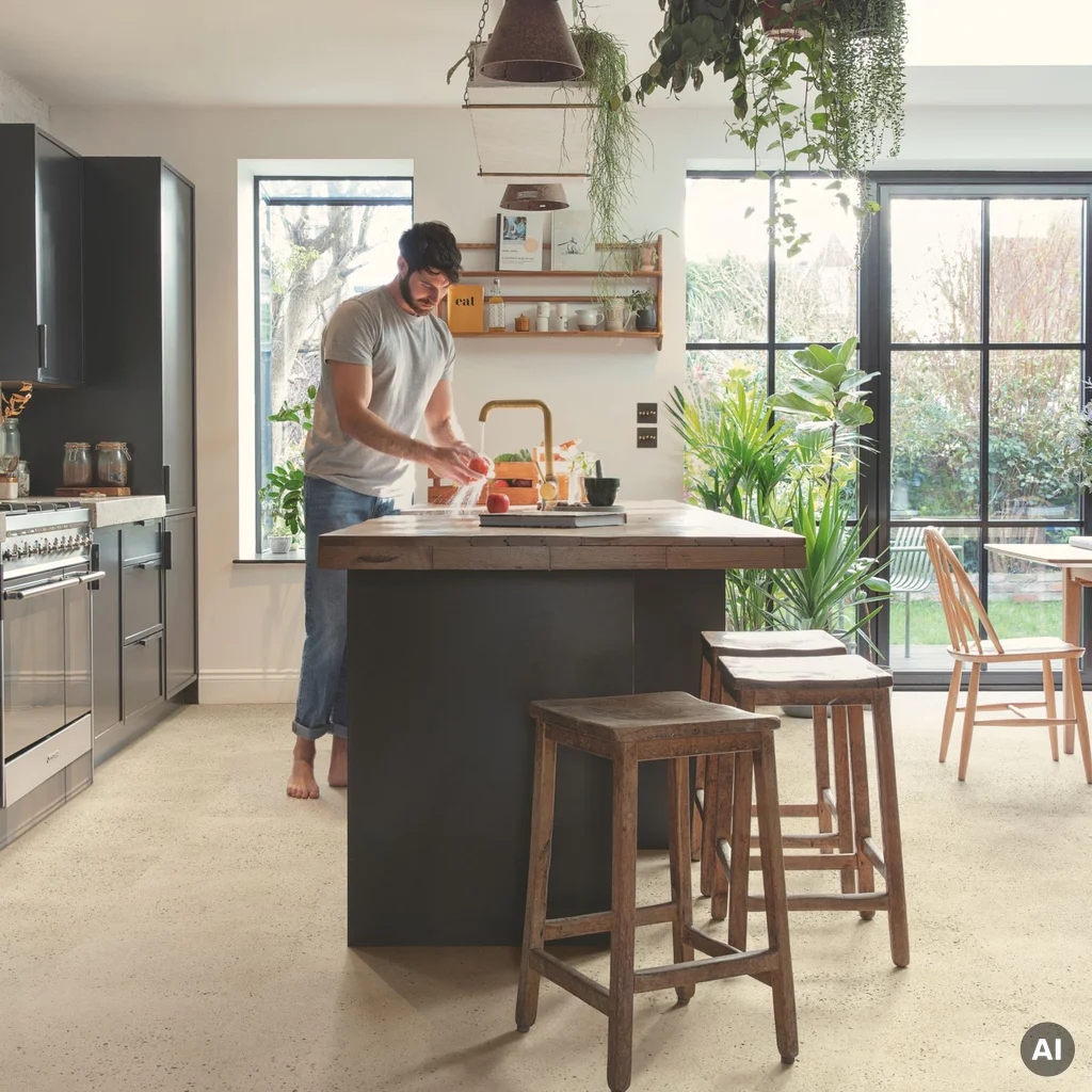 Panele winylowe SPC LVT z podkładem Beton Pebble Klasa 33 6 mm TAK, AVMTU40276, Panele winylowe, Illume Click z podkładem, Quick-Step