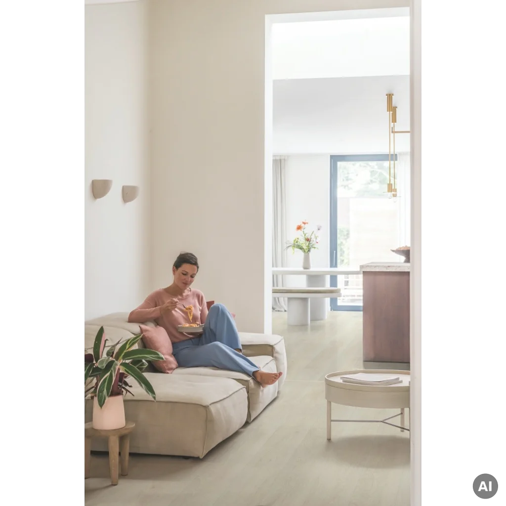 Panele winylowe SPC LVT z podkładem Dąb Morska Bryza Jasny Klasa 33 6 mm TAK, AVMPU40079, Panele winylowe, Bloom z podkładem, Quick-Step