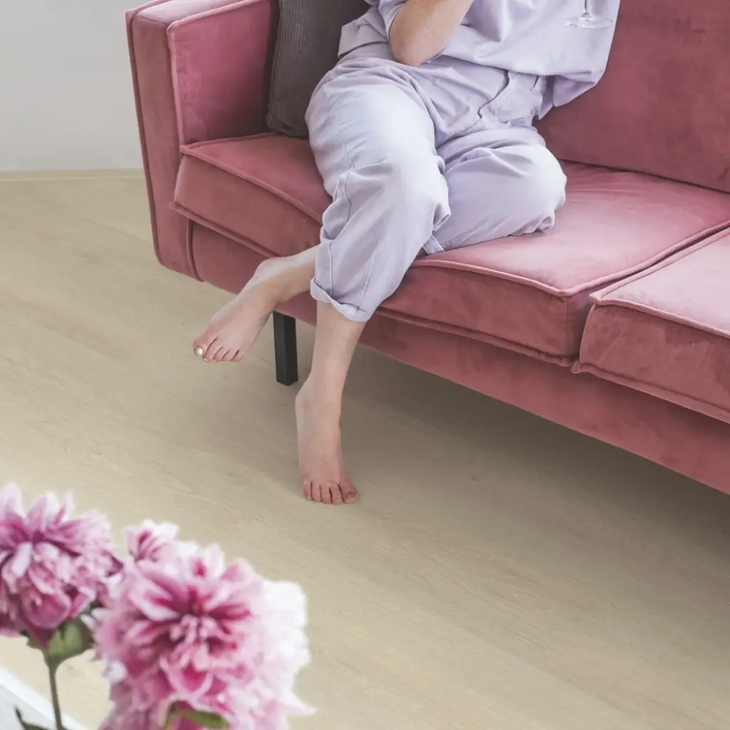 Panele winylowe SPC LVT z podkładem Dąb Morska Bryza Beż Klasa 33 6 mm, AVMPU40080, Panele winylowe, Bloom z podkładem, Quick-Step Unilin