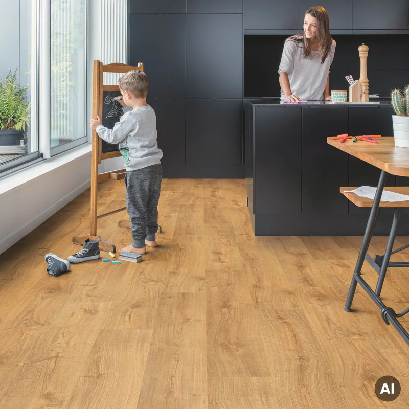 Panele winylowe SPC LVT z podkładem Dąb Jesienny Miodowy K