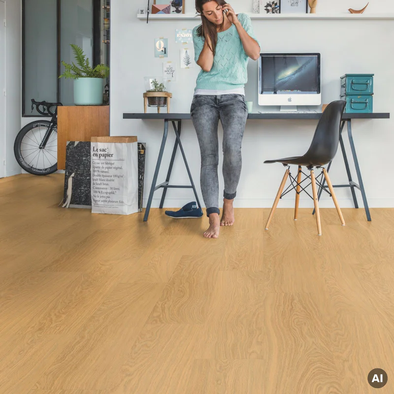 Panele winylowe SPC LVT z podkładem Dąb Miodowy Klasa 33 6
