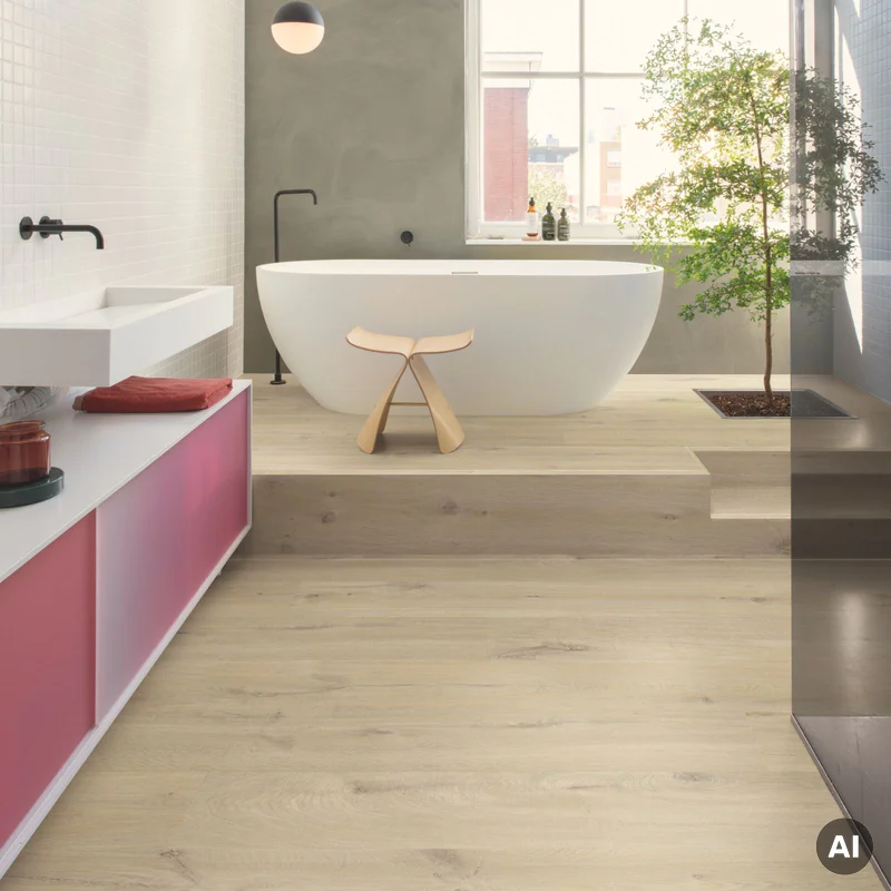 Panele winylowe SPC LVT z podkładem Dąb Bawełniany Beż K