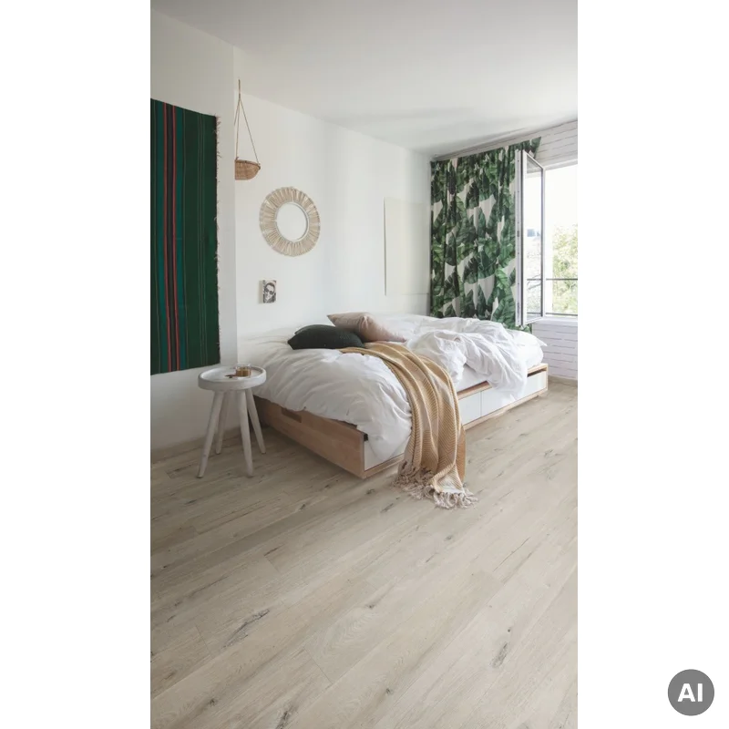 Panele winylowe SPC LVT z podkładem Dąb Bawełniany Biało