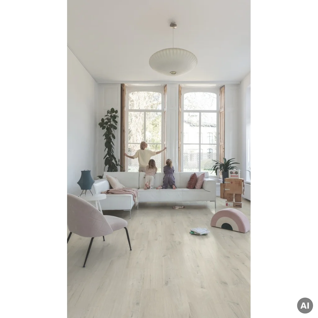 Panele winylowe SPC LVT z podkładem Dąb Bawełniany Biało-Rumiany Klasa 33 6 mm TAK, AVMPU40200, Panele winylowe, Bloom z podkładem, Quick-Step