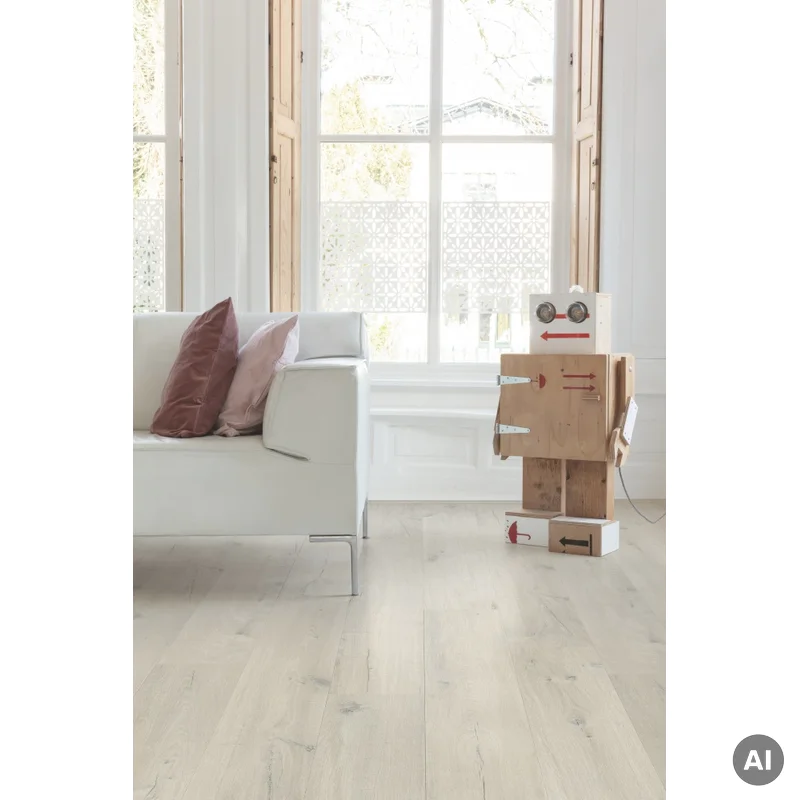 Panele winylowe SPC LVT z podkładem Dąb Bawełniany Biało