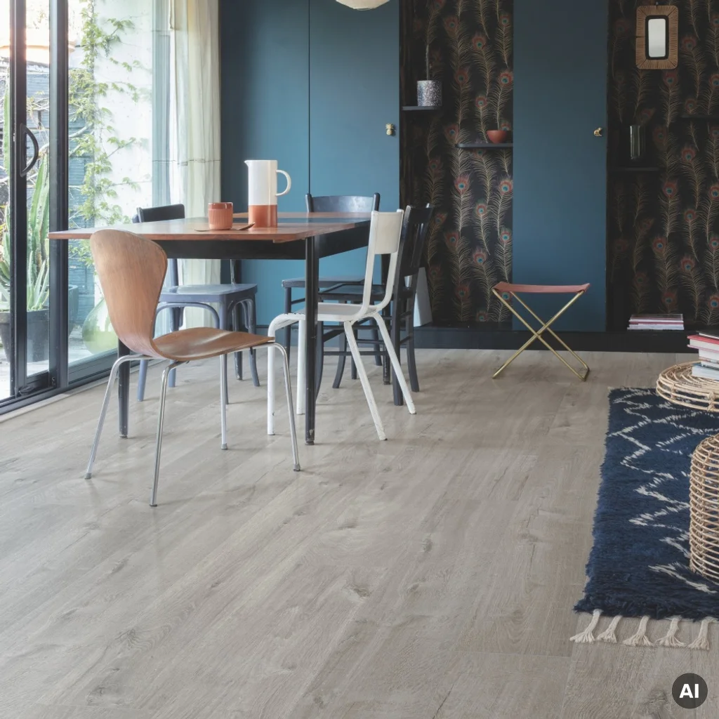 Panele winylowe SPC LVT z podkładem Dąb Bawełniany Przytulny-Szary Klasa 33 6 mm TAK, AVMPU40202, Panele winylowe, Bloom z podkładem, Quick-Step