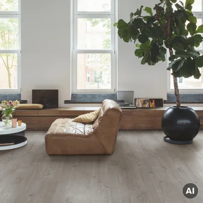Panele winylowe SPC LVT z podkładem Dąb Bawełniany Przytulny-Szary Klasa 33 6 mm TAK, AVMPU40202
