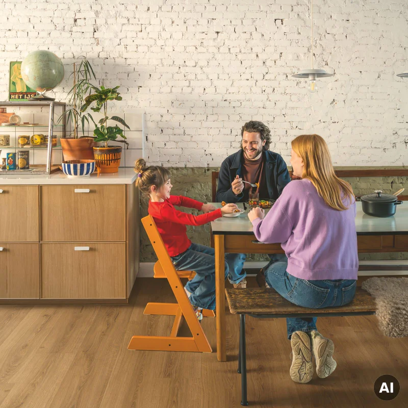 Panele winylowe SPC LVT z podkładem Dąb Karmelowy Botan Kl