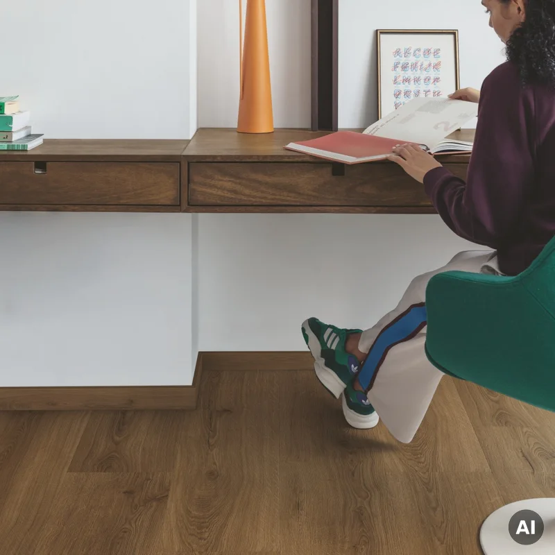 Panele winylowe SPC LVT z podkładem Dąb Karmelowy Botan Kl