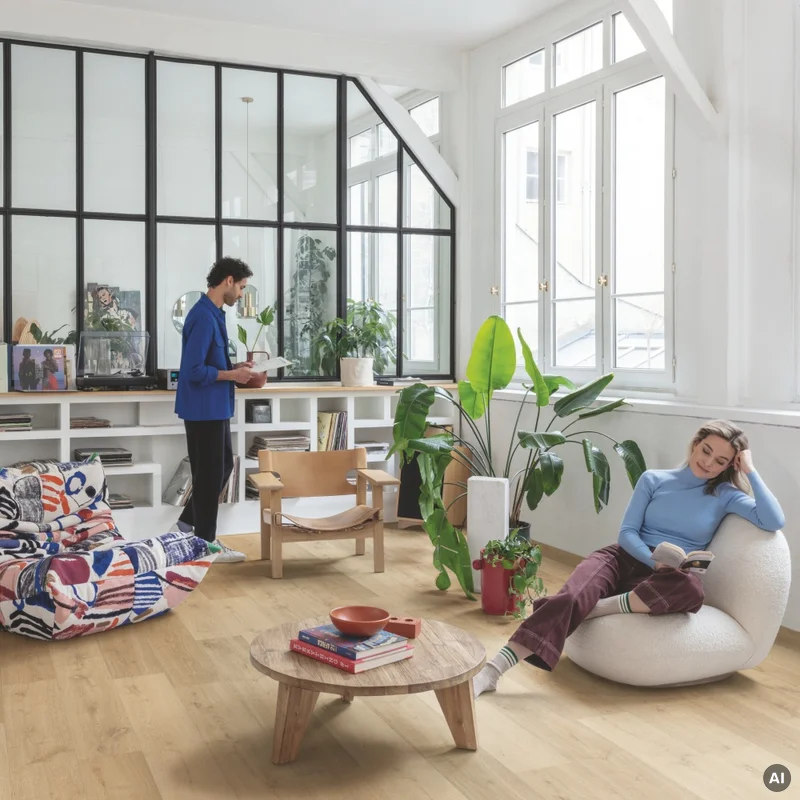 Panele winylowe SPC LVT z podkładem Elegancki Dąb Natura K