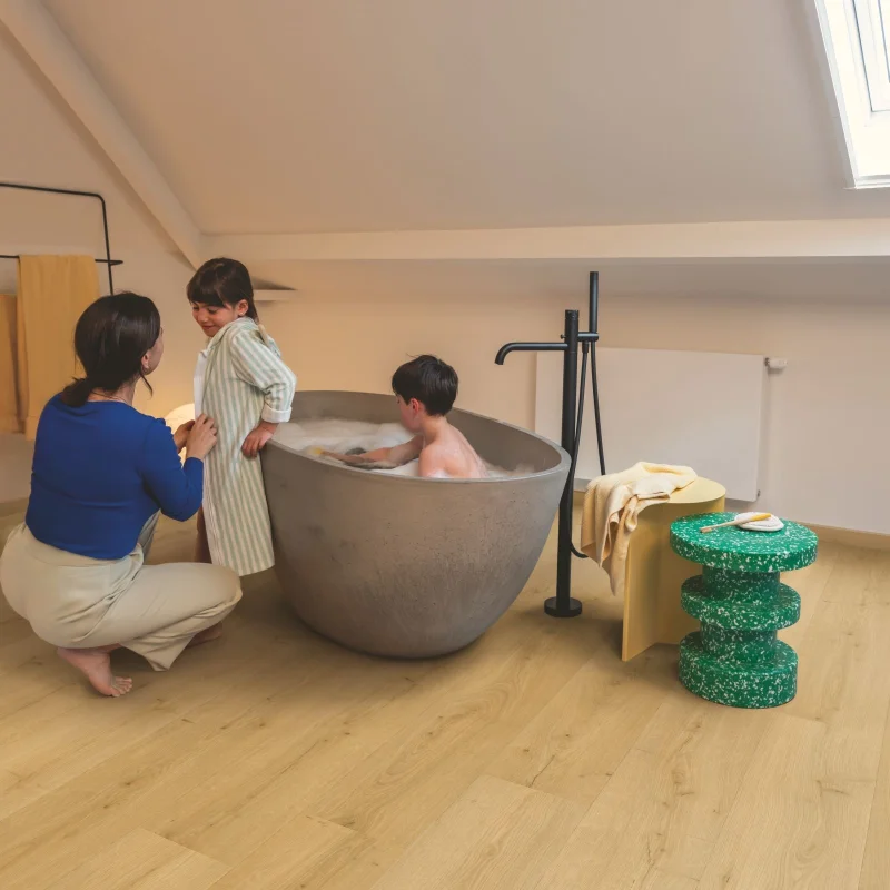 Panele winylowe SPC LVT z podkładem Dąb Szczotkowany Miodo