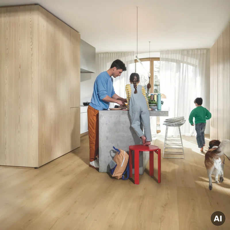 Panele winylowe SPC LVT z podkładem Dąb Szczotkowany Miodo