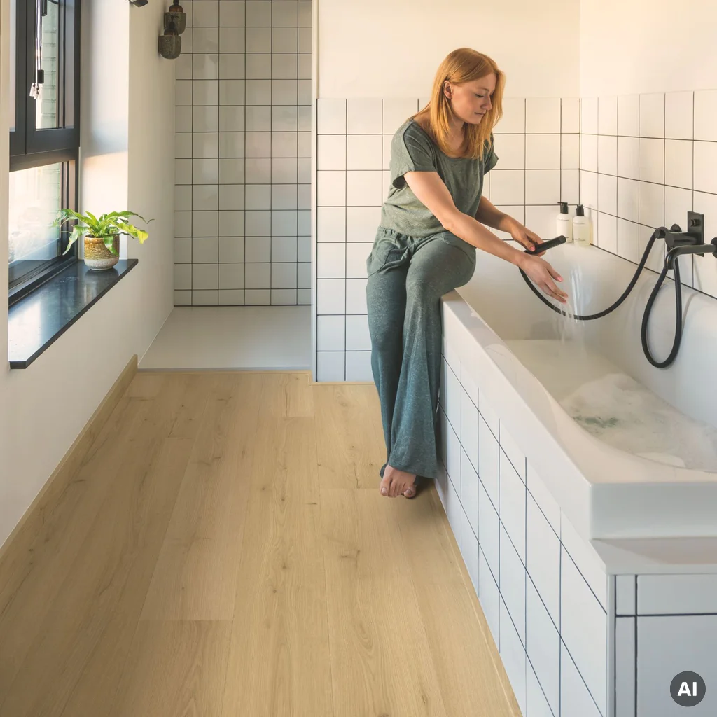 Panele winylowe SPC LVT z podkładem Dąb Szczotkowany Beżowy  Klasa 33 6 mm TAK, AVMPU40319, Panele winylowe, Bloom z podkładem, Quick-Step