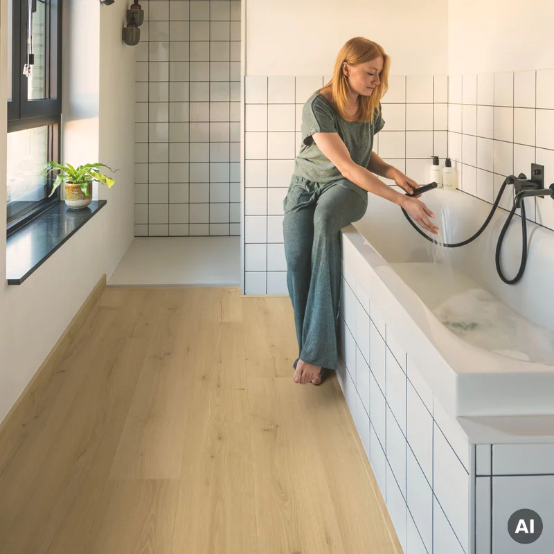 Panele winylowe SPC LVT z podkładem Dąb Szczotkowany Beżo
