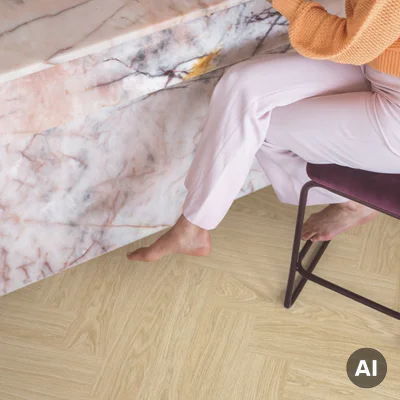 Panele winylowe SPC LVT z podkładem Jodełka Dąb Rumiany HB Klasa 33 6 mm TAK, AVHBU40359