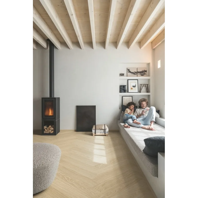 Panele winylowe SPC LVT z podkładem Jodełka Dąb Rumiany H