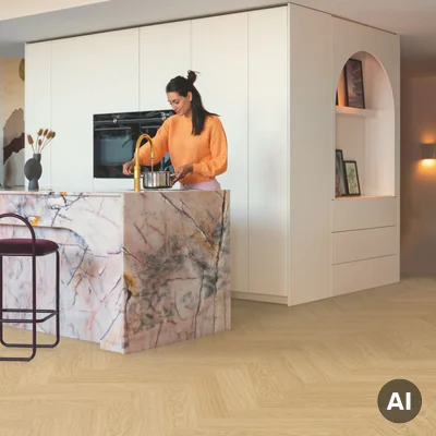 Panele winylowe SPC LVT z podkładem Jodełka Dąb Rumiany HB Klasa 33 6 mm TAK, AVHBU40359