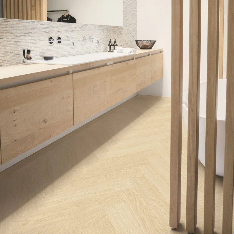 Panele winylowe SPC LVT z podkładem Jodełka Dąb Polarny H