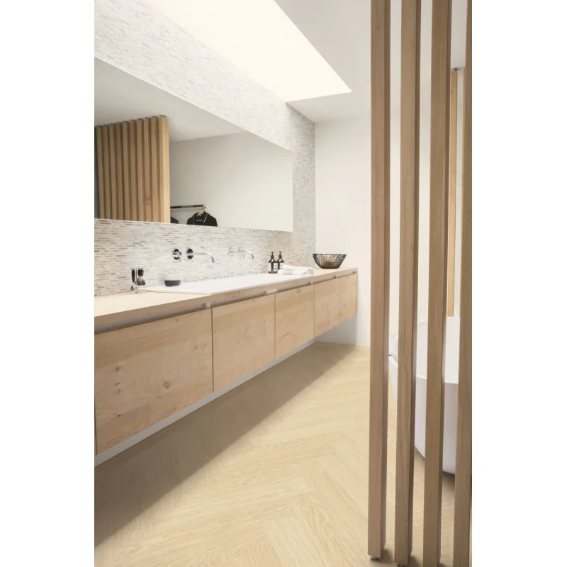 Panele winylowe SPC LVT z podkładem Jodełka Dąb Polarny H