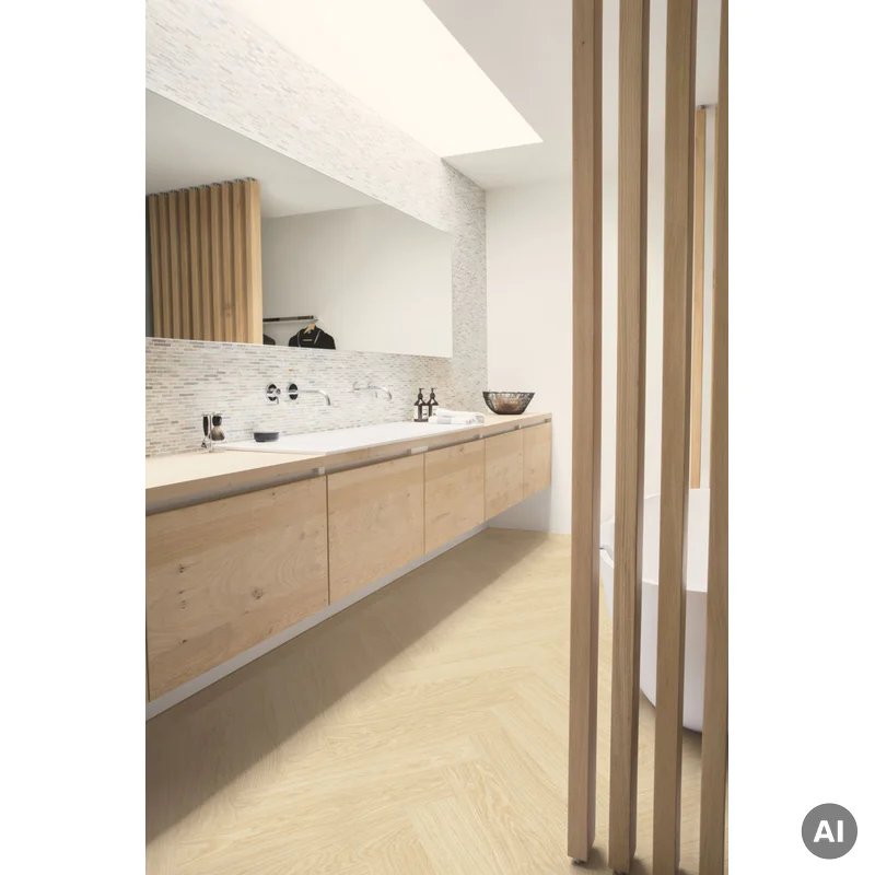 Panele winylowe SPC LVT z podkładem Jodełka Dąb Polarny H