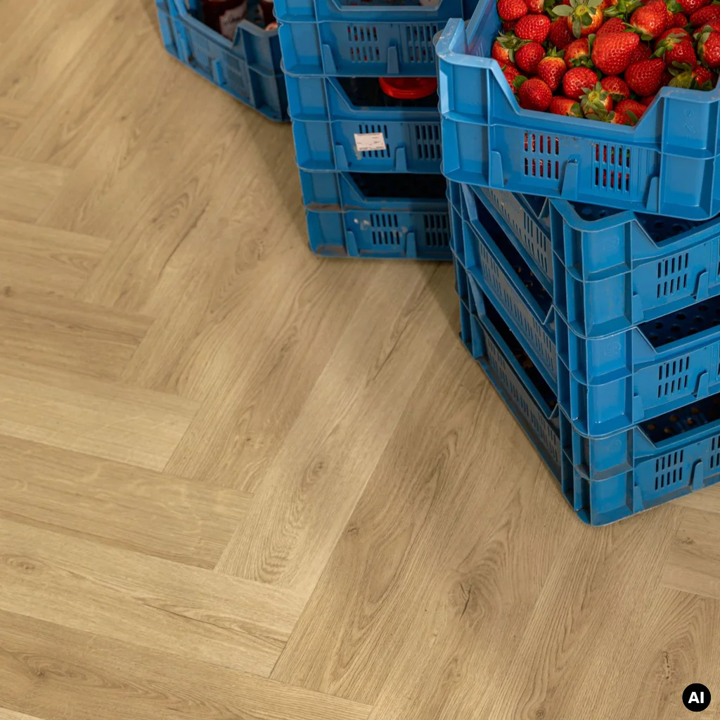 Panele winylowe SPC LVT z podkładem Jodełka Botaniczny Beż HB Klasa 33 6 mm TAK, AVHBU40362, Panele winylowe, Ciro Herringbone, Quick-Step Unilin