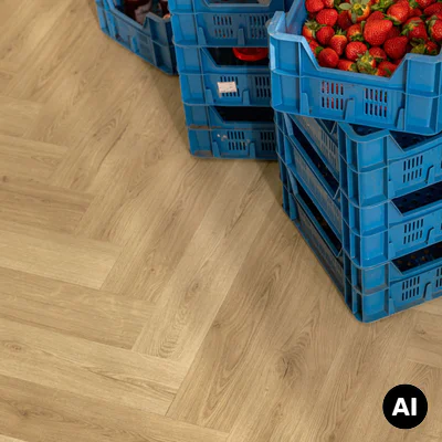Panele winylowe SPC LVT z podkładem Jodełka Botaniczny Beż HB Klasa 33 6 mm TAK, AVHBU40362