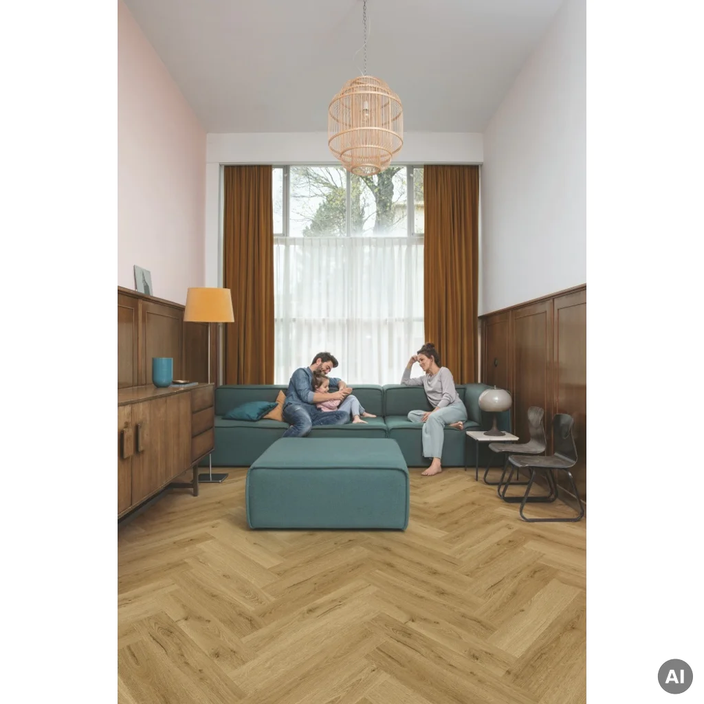 Panele winylowe SPC LVT z podkładem Jodełka Dąb Wędzony Botaniczny HB Klasa 33 6 mm TAK, AVHBU40363, Panele winylowe, Ciro Herringbone, Quick-Step