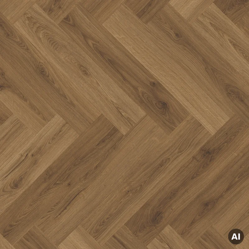 Panele winylowe SPC LVT z podkładem Jodełka Dąb Karmel Bo