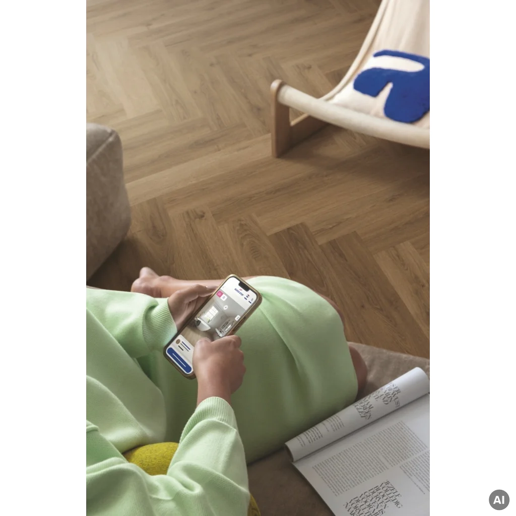 Panele winylowe SPC LVT z podkładem Jodełka Dąb Karmel Botaniczny HB Klasa 33 6 mm TAK, AVHBU40364, Panele winylowe, Ciro Herringbone, Quick-Step Unilin